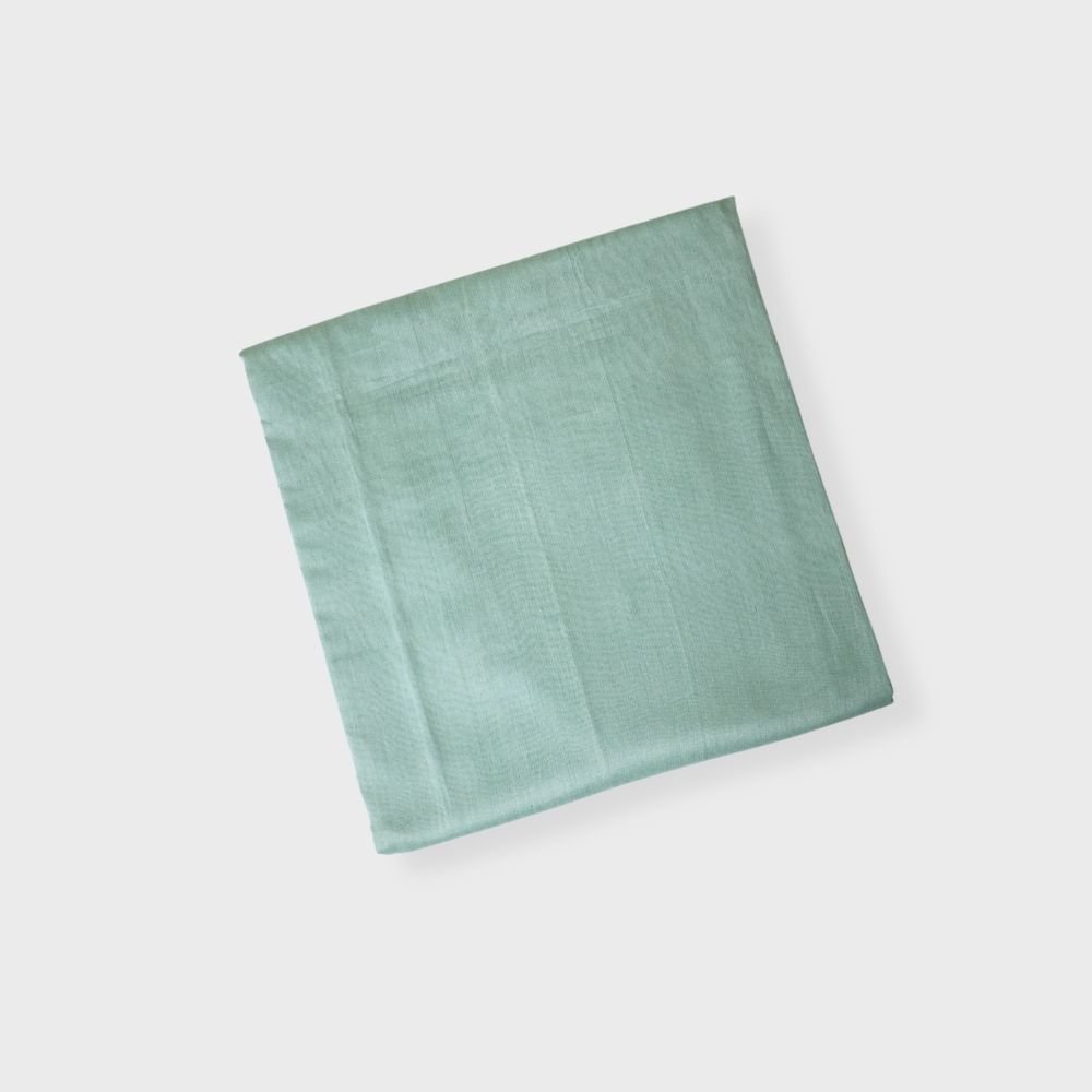 Pista Green Three Peice Unstiched Tissue Buti Suit With Zari Striped Tissue Dupatta. Sku 117522
