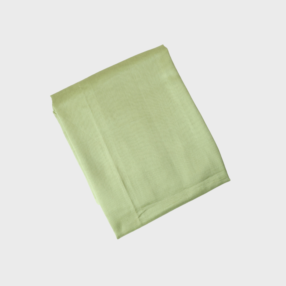 Green Tissue Three Piece Unstitched Suit With Thread Work Around The Border. Sku- 117805